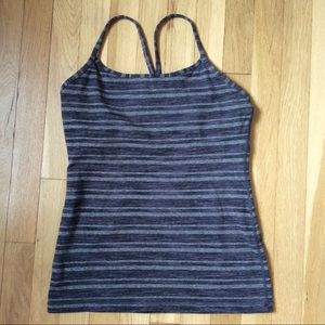 Lululemon stretchy racerback tank with shelf bra